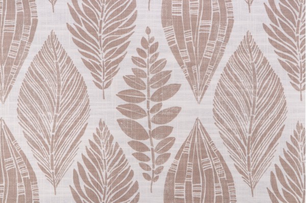 Sample of Jennifer Adams Pacifica Printed Cotton Blend Drapery Fabric in 668-Cafe for Covington 