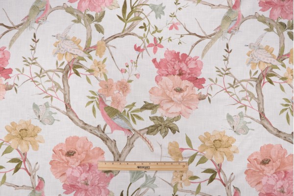 Covington Eliana Printed Cotton Drapery Fabric in 382-Summer 