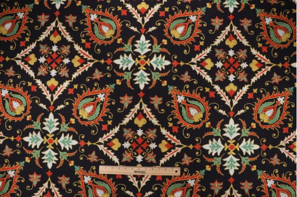 Covington Gabrielle Printed Cotton Drapery Fabric in 429-Gemstone 