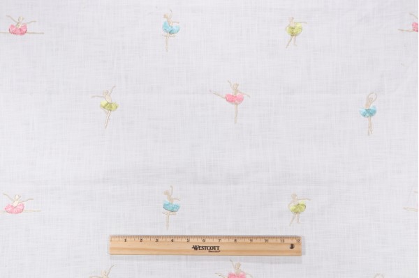 Covington Tiny Dancer Embroidered Drapery Fabric in 111-Pastel 