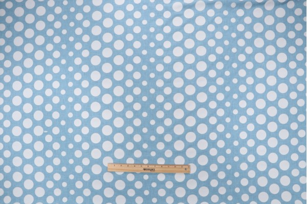 Sample of Hilary Farr Cirque Du Hilary Applique Embroidered Drapery Fabric in 511-Dream Blue for Covington 