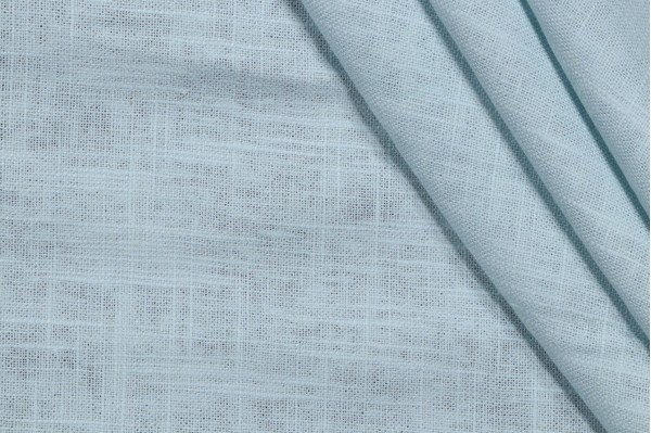 Covington Jefferson Linen Woven Drapery Fabric in 513-Eggshell Blue 