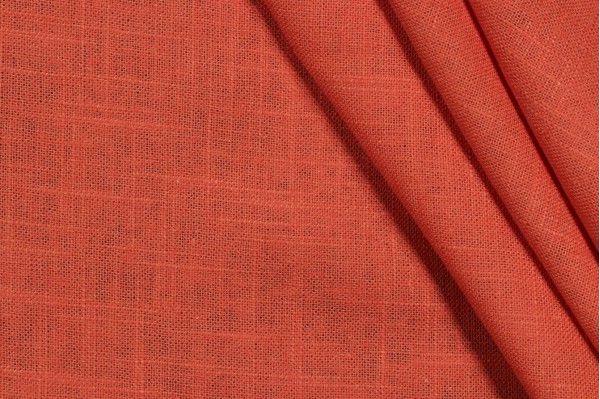 Covington Jefferson Linen Woven Drapery Fabric in 374-Melon 