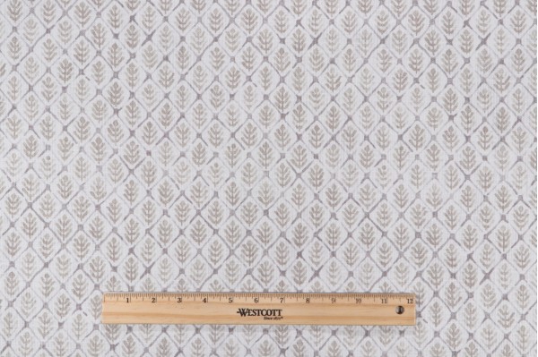 Fabricut Kendall Wilkinson Saranac Printed Cotton Drapery Fabric in Parchment
