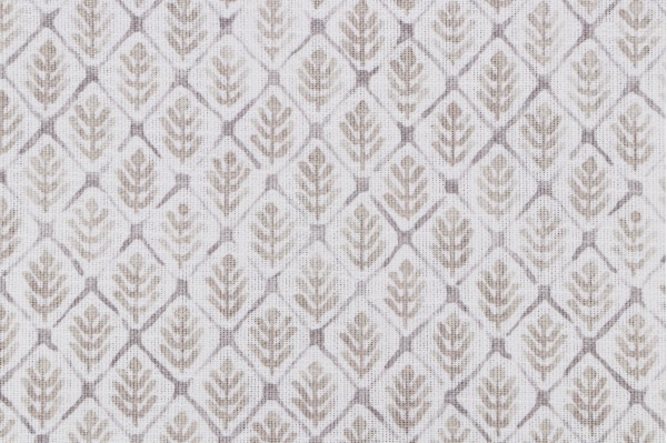 Fabricut Kendall Wilkinson Saranac Printed Cotton Drapery Fabric in Parchment