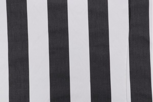 Dade Stripe Woven Decorator Fabric in Black