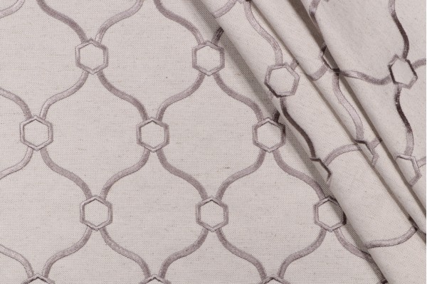 Vera Woven Upholstery Fabric in Oatmeal