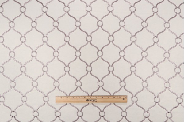 Vera Embroidered Decorator Fabric in Natural