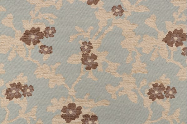 Ophelia Woven Chenille Tapestry Fabric in Sea Breeze