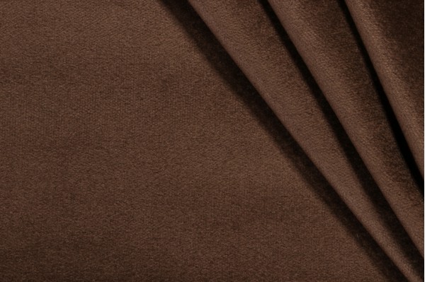 Scalamandre Solid Velvet Upholstery Fabric in Brown