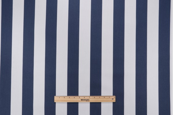 Stripe Woven Solution Dyed Acrylic Outdoor Fabric in Marine