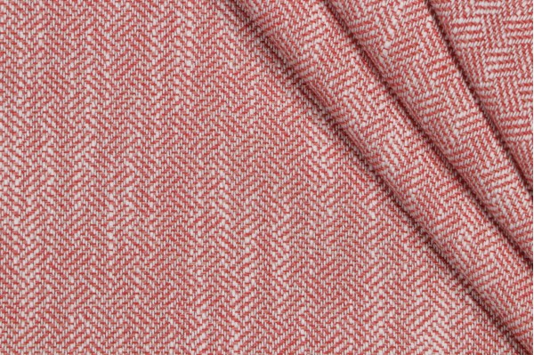 Catskill Woven Upholstery Fabric in Flamingo