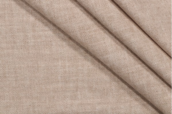 PK Lifestyles Desmond Solid Printed Cotton Blend Drapery Fabric in Dune