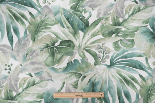 P Kaufmann Islandia Printed Cotton Drapery Fabric in Everglades