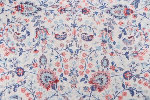 PK Lifestyles Ancient Arabesque Printed Chenille Decorator Fabric in Lapis