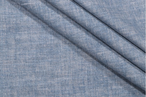 PK Lifestyles Desmond Solid Printed Cotton Blend Drapery Fabric in Chambray