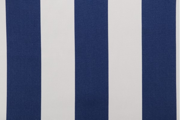 Bella Dura Home Cabana Stripe Woven High UV Polyester Outdoor Fabric in Royalty Blue