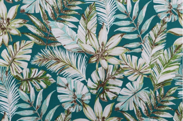 Bryant Fabrics Cairo Printed Polyester Outdoor Fabric in Dark Palm