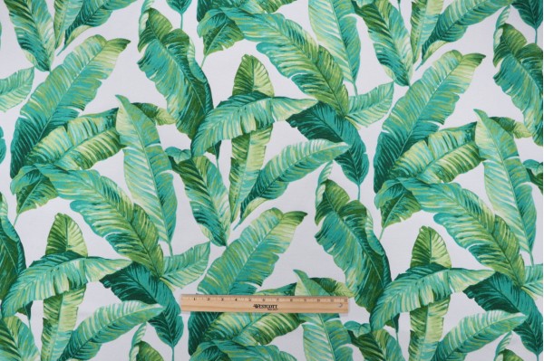 Bryant Fabrics Hanalai Printed Polyester Outdoor Fabric in Seaspray
