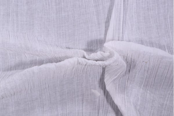 Old World Weavers Fortuna Woven Sheer Drapery Fabric in White for Scalamandre