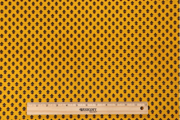 Scalamandre Ditz Printed Cotton Drapery Fabric in Gold/Multi