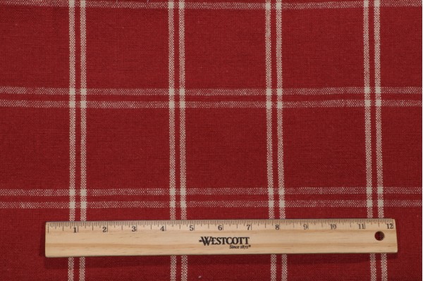 PK Lifestyles Brent Plaid Woven Upholstery Fabric in Cinnabar