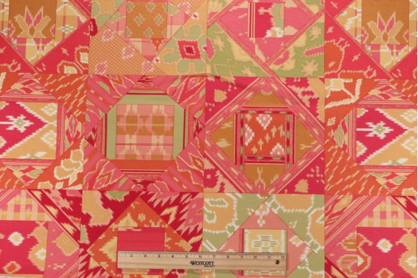 Robert Allen Brigone Printed Drapery Fabric in Papaya