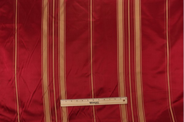 Click for 3.5 Yards Scalamandre Cecilia Silk Decorator Fabric in Gold/Wine Scalamandre Cecilia Silk Decorator Fabric in Gold/Wine