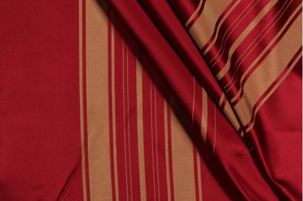 Click for 3.5 Yards Scalamandre Cecilia Silk Decorator Fabric in Gold/Wine Scalamandre Cecilia Silk Decorator Fabric in Gold/Wine