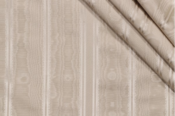Scalamandre Moire Stripe Decorator Fabric in Dove
