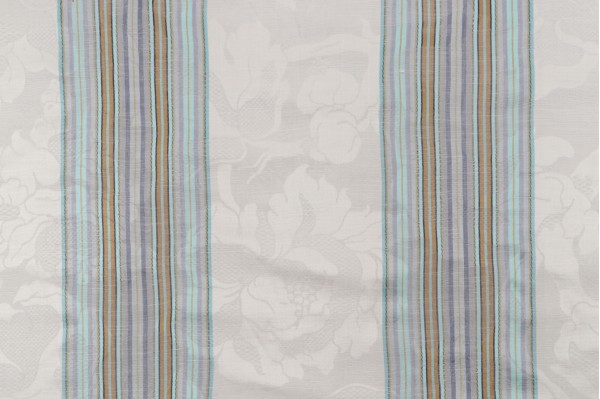 Click for 7.63 Yards Scalamandre Stripe Damask Decorator Fabric in Sky Scalamandre Stripe Damask Decorator Fabric in Sky
