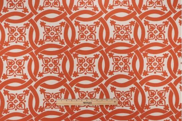 Click for 11 Yards Scalamandre Linked Woven Upholstery Fabric in Orange Scalamandre Linked Woven Upholstery Fabric in Orange
