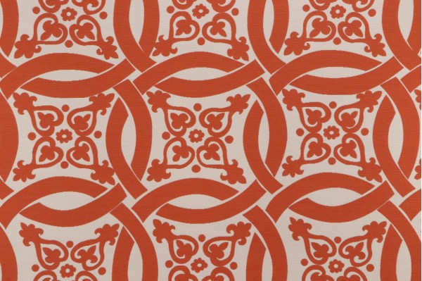 Click for 11 Yards Scalamandre Linked Woven Upholstery Fabric in Orange Scalamandre Linked Woven Upholstery Fabric in Orange