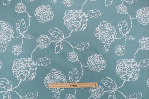 Click for 12.5 Yards Magnolia Home Melbourne Printed Polyester Outdoor Fabric in Ocean Magnolia Home Melbourne Printed Polyester Outdoor Fabric in Ocean
