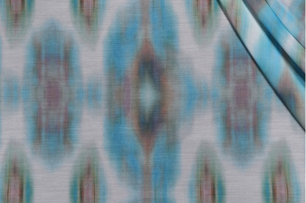 Click for 8.5 Yards Scalamandre Calypso Printed Sheer Drapery Fabric in Lagoon Scalamandre Calypso Printed Sheer Drapery Fabric in Lagoon