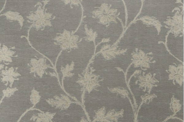 Scalamandre Floral Woven Semi-Sheer Silk Drapery Fabric in Willow