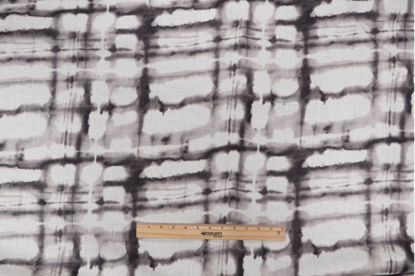 Scalamandre Printed Linen Drapery Fabric in Charcoal