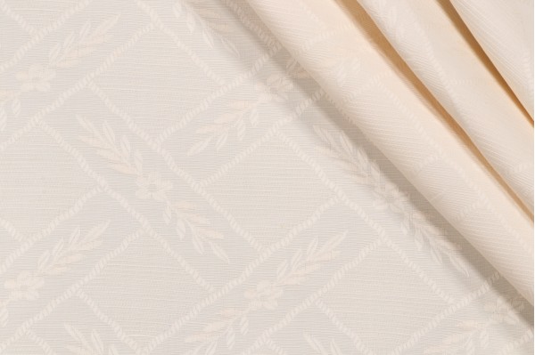Scalamandre Vasse Damask Upholstery Fabric in Cream