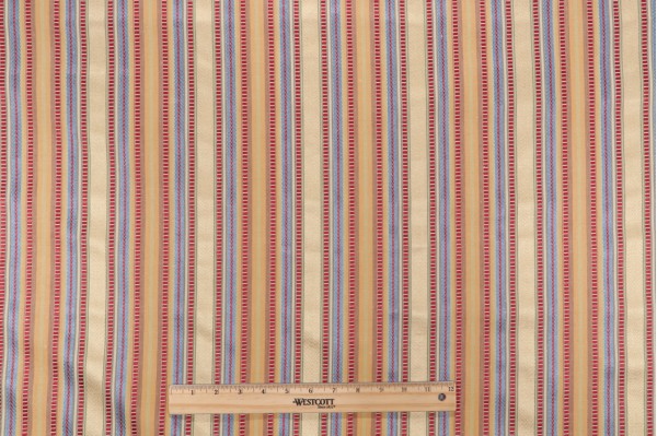 Scalamandre Valentino Stripe Woven Upholstery Fabric in Blue/Red