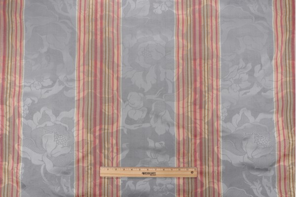 Click for 9 Yards Scalamandre Damasco Imberline Damask Decorator Fabric in Grey/Rust Scalamandre Damasco Imberline Damask Decorator Fabric in Grey/Rust