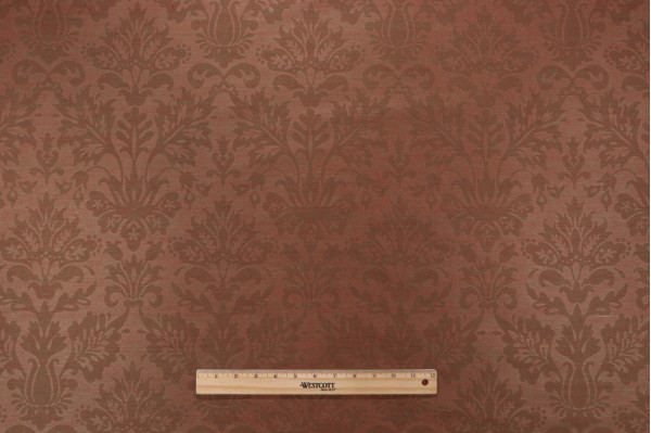 Scalamandre Alexandrine Damask Decorator Fabric in Cardinal Moss