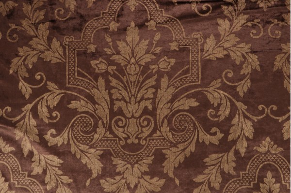 Scalamandre Flastaff Printed Velvet Upholstery Fabric in Espresso