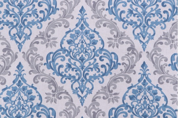 Magnolia Home Anna Printed Cotton Drapery Fabric in Yacht