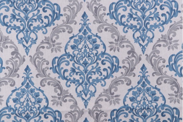 Magnolia Home Anna Printed Cotton Drapery Fabric in Yacht