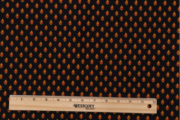 Click for 2.25 Yards Scalamandre Printed Cotton Drapery Fabric in Noir Scalamandre Printed Cotton Drapery Fabric in Noir