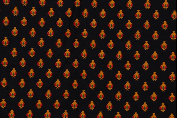 Click for 2.25 Yards Scalamandre Printed Cotton Drapery Fabric in Noir Scalamandre Printed Cotton Drapery Fabric in Noir