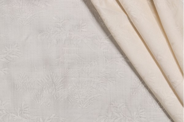 Scalamandre Toile Jacquard Drapery Fabric in Tusk
