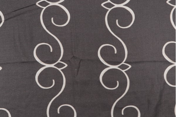 Old World Weavers Jemima Printed Linen Drapery Fabric in Slate for Scalamandre
