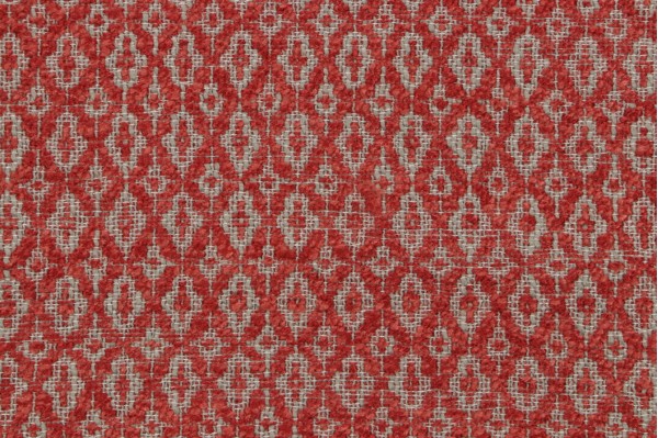 Diamond Woven Upholstery Fabric in Hearth Red