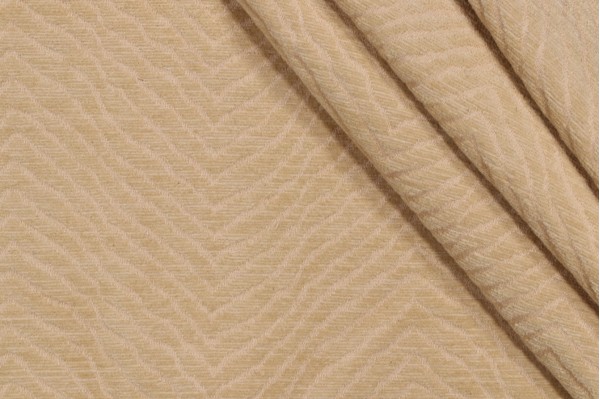 Scalamandre Sahara Woven Chenille Upholstery Fabric in Beige